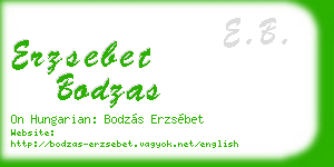 erzsebet bodzas business card