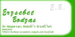 erzsebet bodzas business card